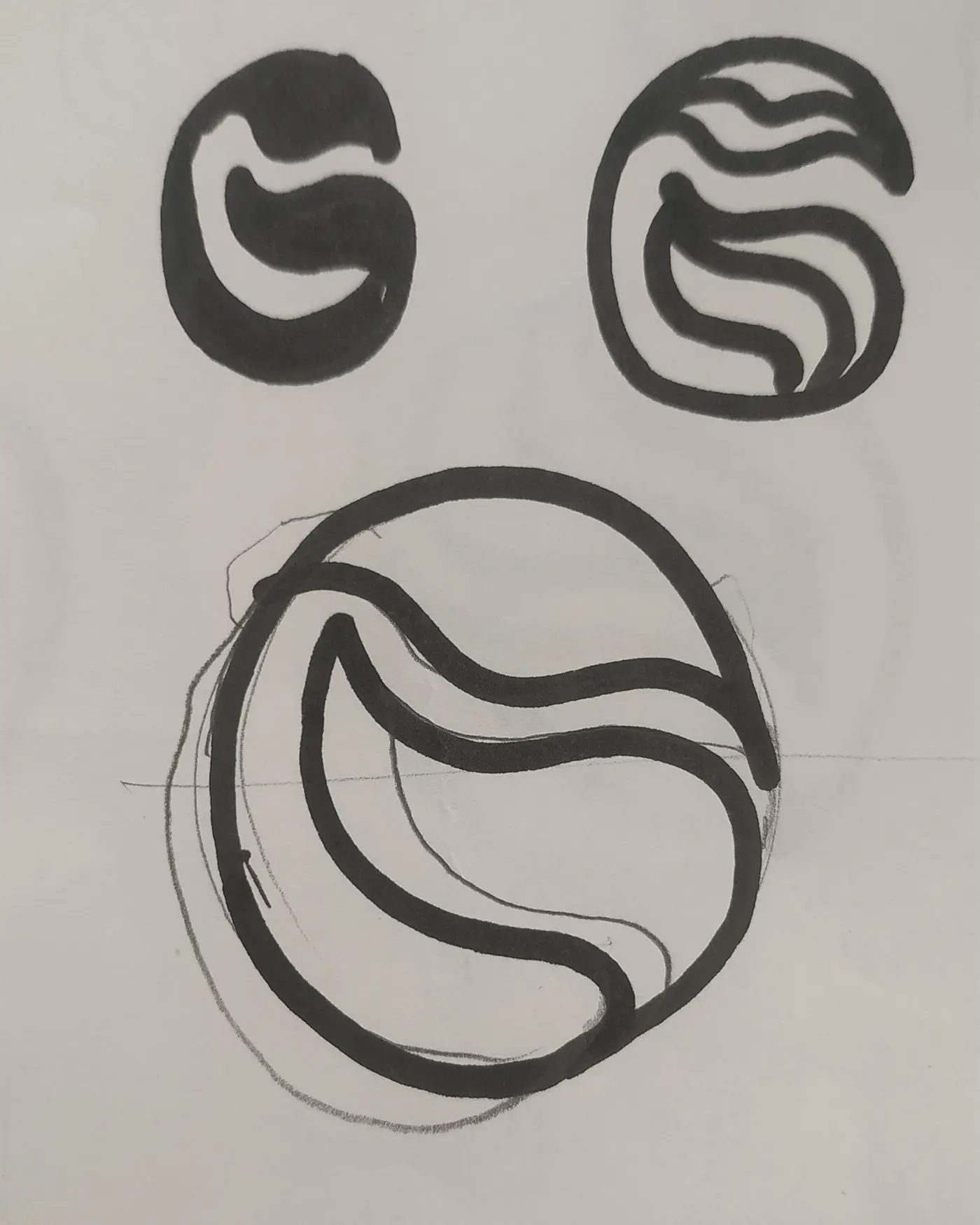 Boceto de exploración tipográfica de Germinarte