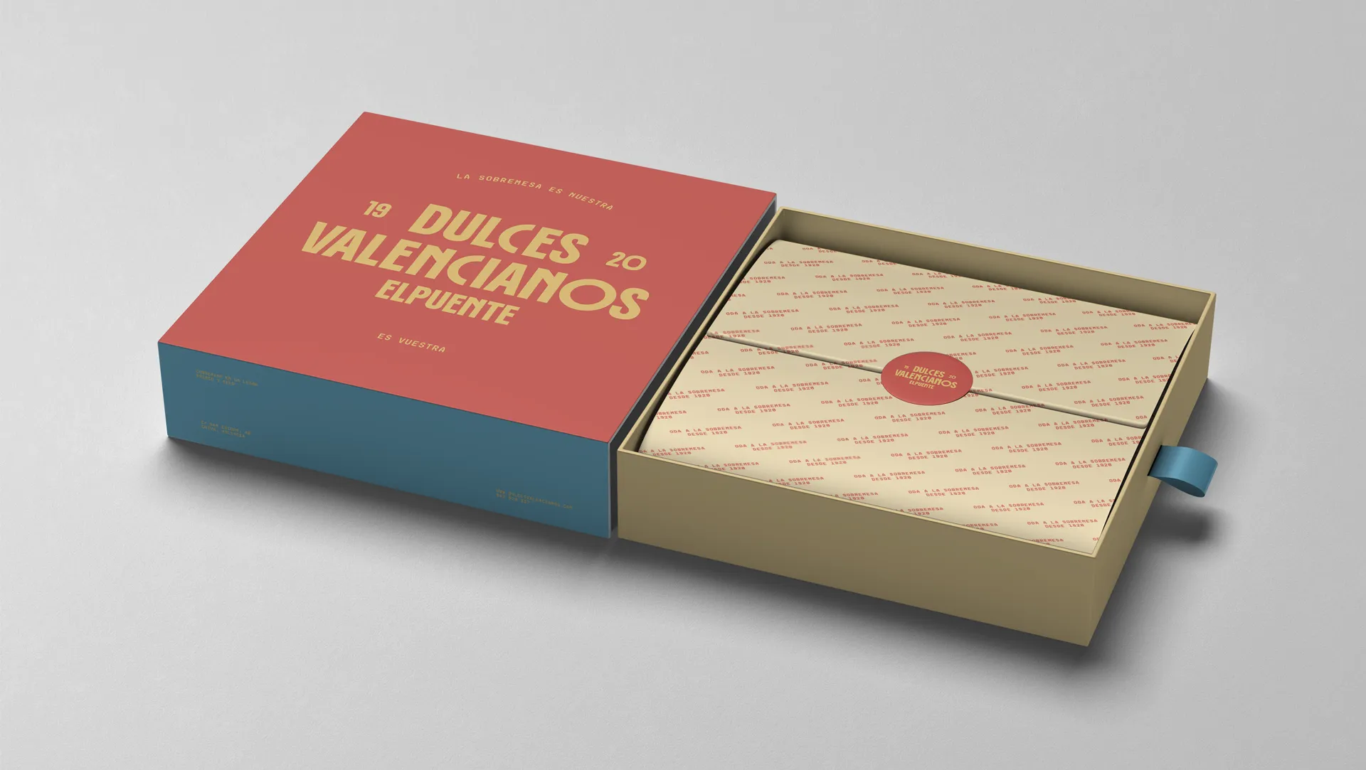 Detalle de la caja de packaging de El Puente