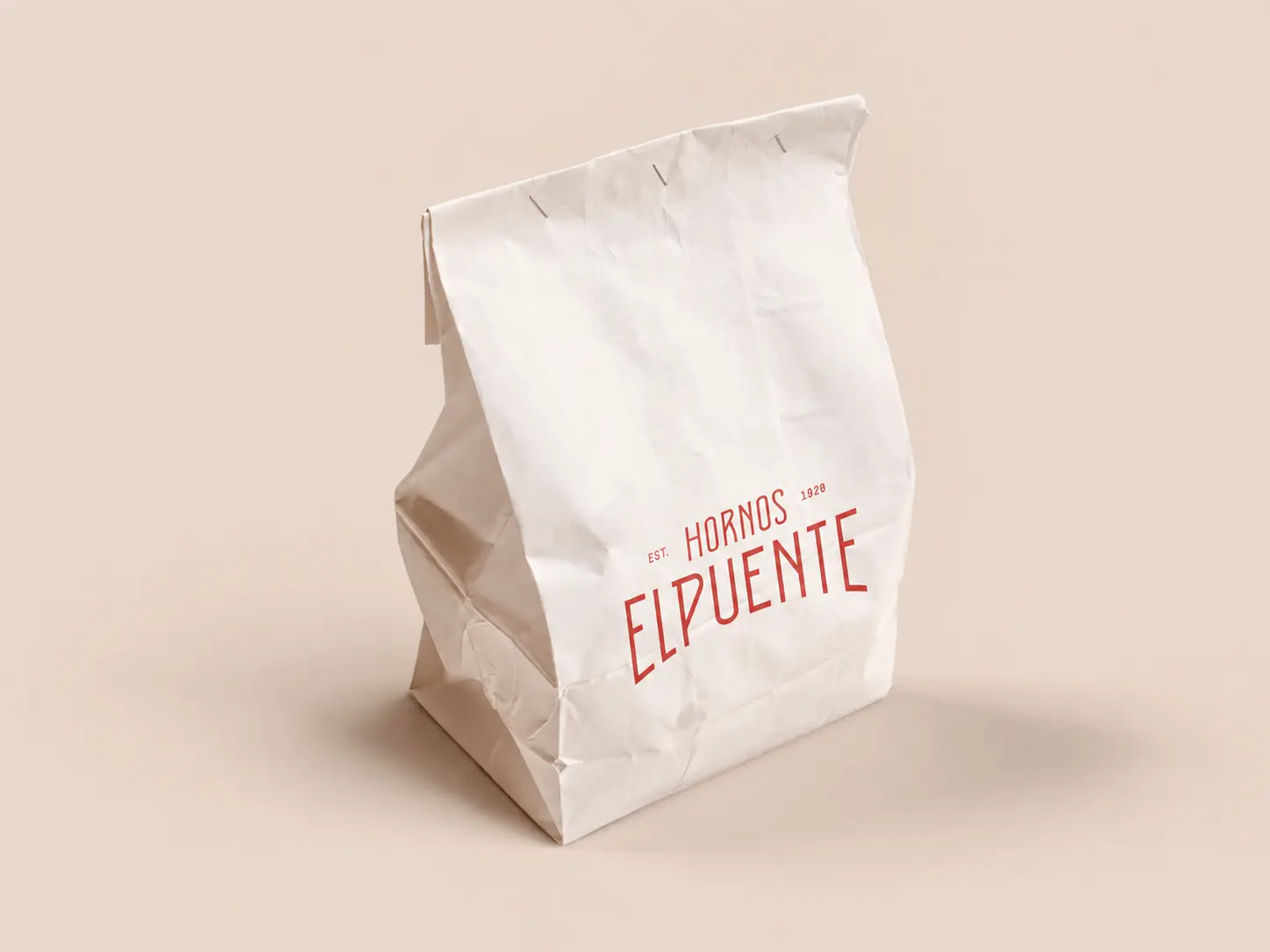 Bolsa de plástico grande con el packaging de El Puente